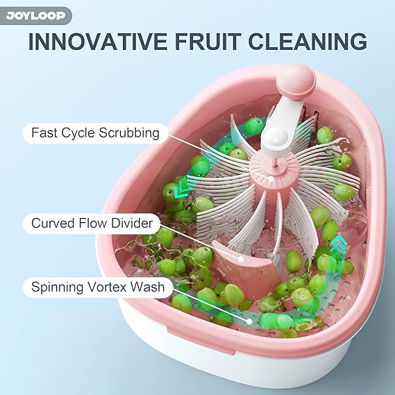 Fruit Cleaner Spinner, Large Fruit Washer Spinner with Brush