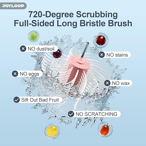 Fruit Cleaner Spinner, Large Fruit Washer Spinner with Brush