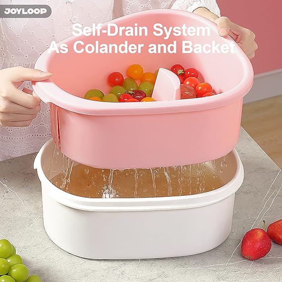 Fruit Cleaner Spinner, Large Fruit Washer Spinner with Brush
