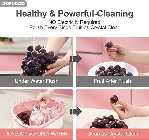 Fruit Cleaner Spinner, Large Fruit Washer Spinner with Brush